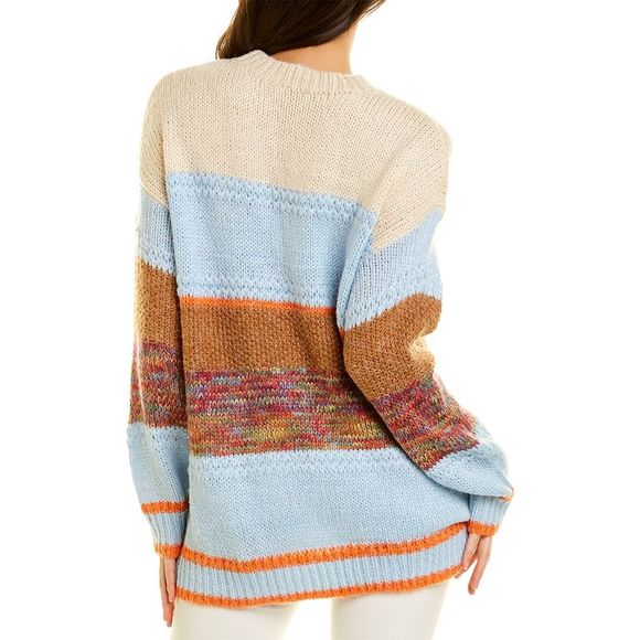 Harper Womens Striped Sweater, Blue - Picture 2 of 3